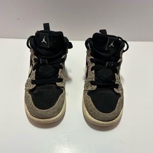 Toddler Nike Jordan 1 Mid Athletic Shoes ‘Cheetah’ BQ6933 021 - Size 7C